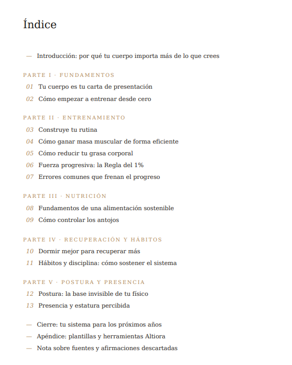 La Fórmula del hombre respetado (Físico y presencia).